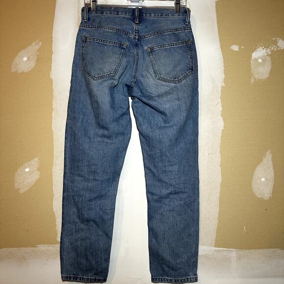 Everlane Boyfriend Jeans Light Wash Button Fly Straight 100% Cotton Blue 25R - Picture 7 of 7